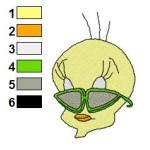 Looney Tunes Tweety 15 Embroidery Design